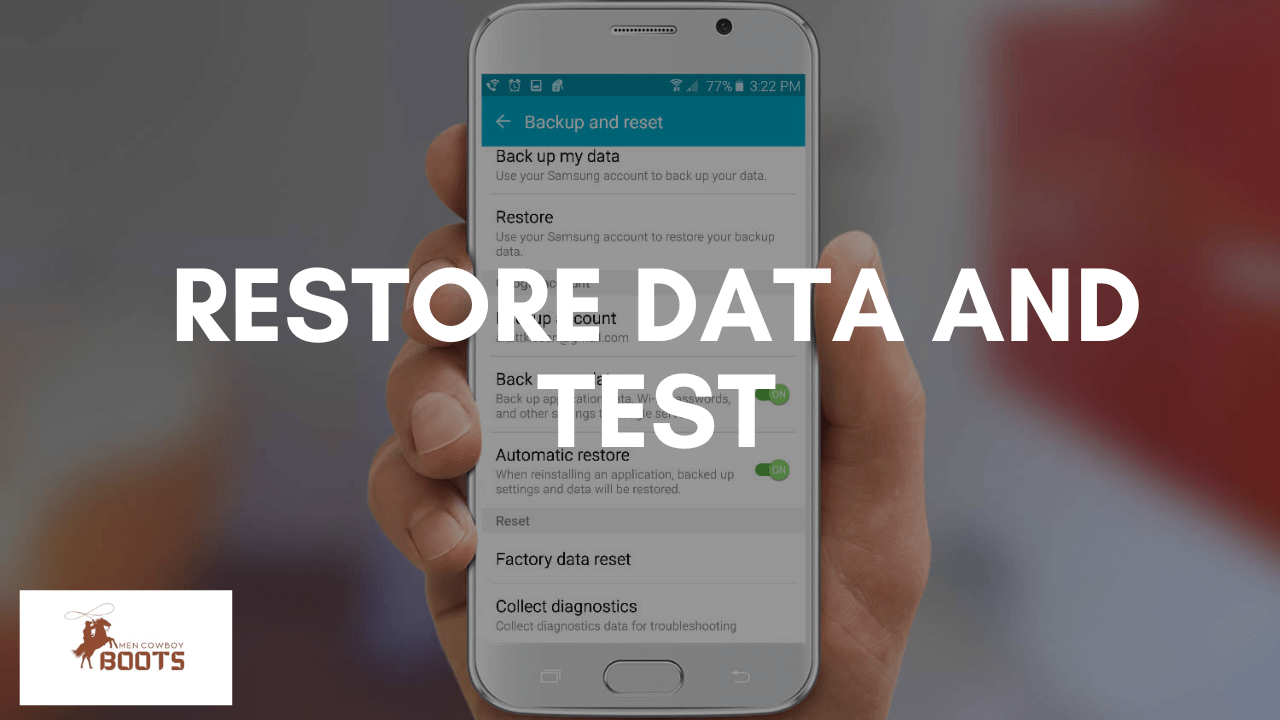 Restore Data and Test